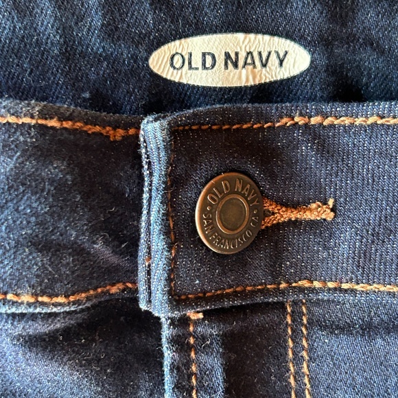 Old Navy Dark Wash Jean Shorts High Rise Size 12 Women - Picture 2 of 6